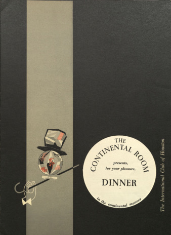 Continental Room dinner menu