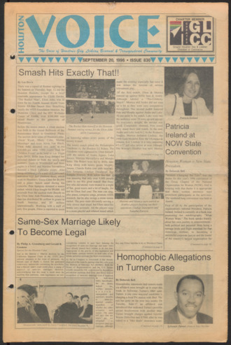 Houston Voice, No. 830, September 20, 1996