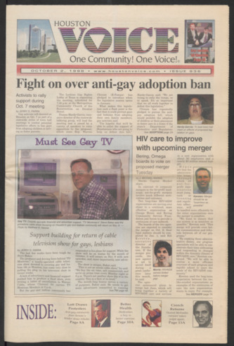 Houston Voice, No. 936, October 2, 1998