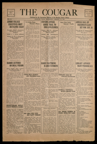 The Cougar, Vol. 4, No. 7, January 14, 1931
