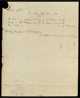 Pay certificate to Dr. Jesse Chisholm