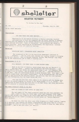 Shelletter, No. 128, July 11, 1963