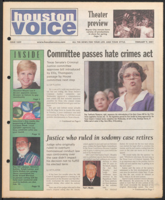 Houston Voice, No. 1059, February 9, 2001