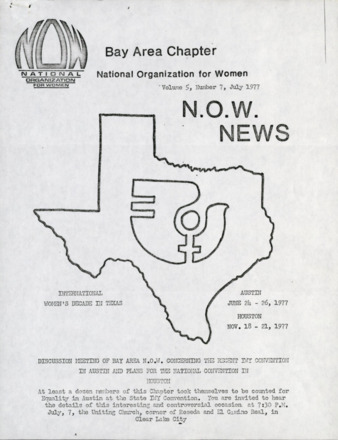 NOW News Bay Area Chapter, Vol. 5, No. 7, July 1977