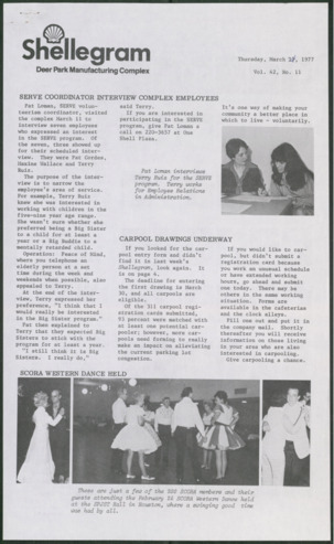 Shellegram, Vol. 42, No. 11, March [24], 1977