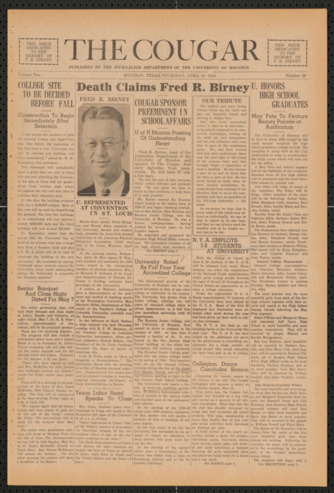 The Cougar, Vol. 2, No. 29, April 30, 1936
