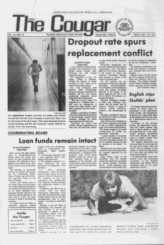 The Daily Cougar, Vol. [43], No. 30, October 20, 1976.