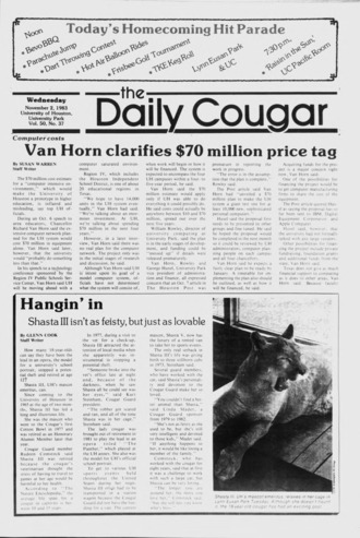 The Daily Cougar. Vol. 50, No. 37, November 2, 1983.