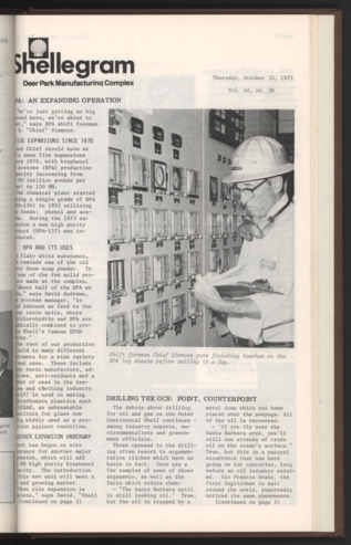 Shellegram, Vol. 40, No. [42], October 30, 1975