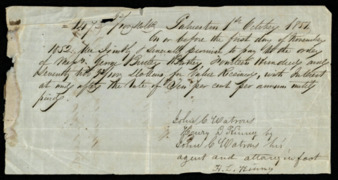 Note of intention to pay account