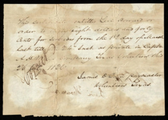 Pay certificate for Levi Howard