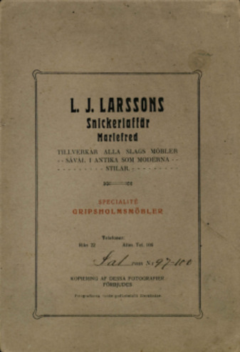 L.J. Larssons Snickeriaffär, Mariefred