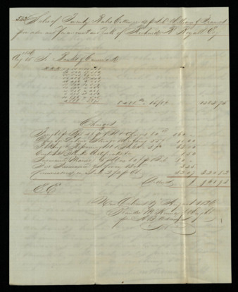 Account record for orders for bales of cotton