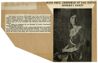 Alice Paul, Chairman of the National Woman's Party