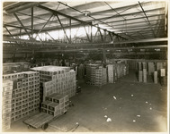 Interior of warehouse, above view