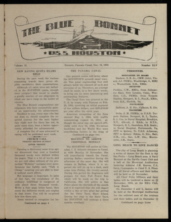 The Blue Bonnet, Vol. 2, No. 45, November 16, 1935
