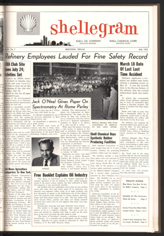 Shellegram, Vol. 20, No. 7, July 1955 
