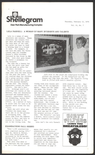 Shellegram, Vol. 41, No. 7, February 12, 1976