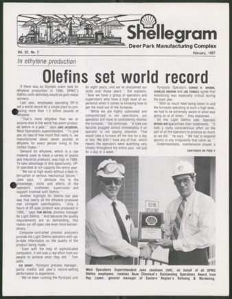 Shellegram, Vol. 52, No. 2, February 1987