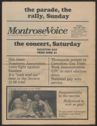 Montrose Voice, No. 35, June 26, 1981