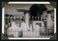 View of cemetery through the gate