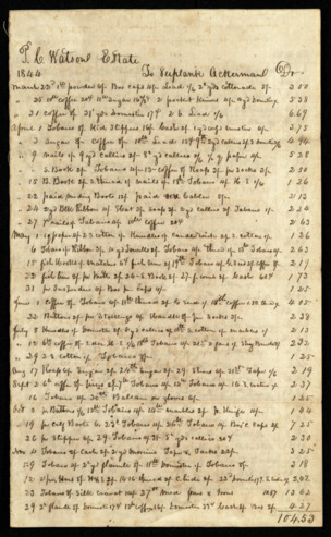 Bill between Ackerman and the estate of P. C. Watson