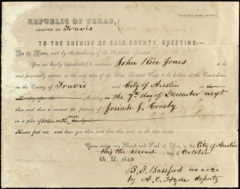 Court document in Crosby v. Jones