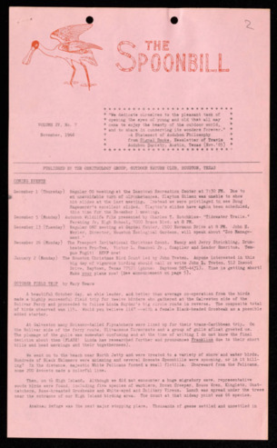 The Spoonbill, Vol. 15, No. 7, November 1966