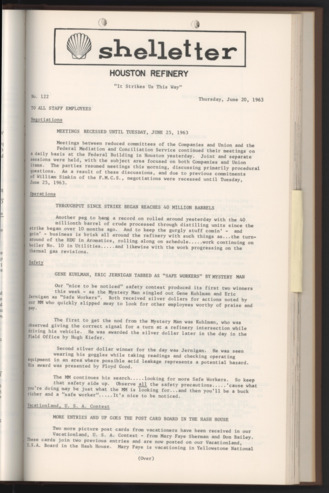 Shelletter, No. 122, June 20, 1963