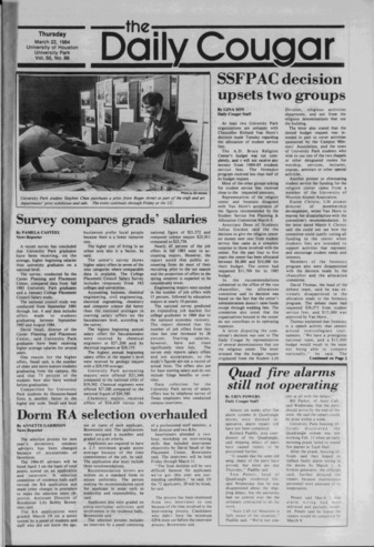 The Daily Cougar. Vol. 50, No. 88, March 22, 1984.