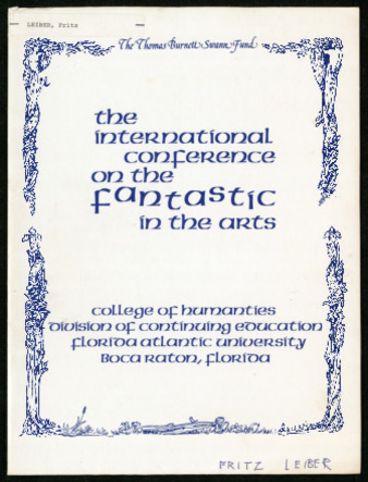 The Fifth International Conference on the Fantastic in the Arts, Folder