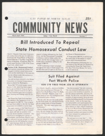 Community News, No. 7, March-April 1975