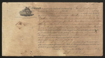 Shipping receipt for goods