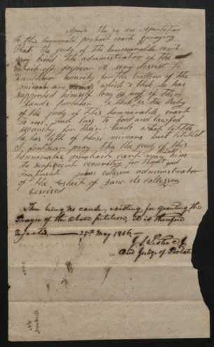 Denial of petition regarding the administration of the estate of Jasprear A Seng