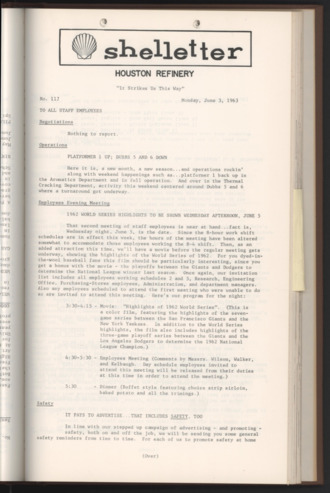 Shelletter, No. 117, June 3, 1963