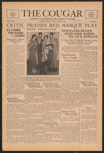 The Cougar, Vol. 3, No. 25, April 2, 1937