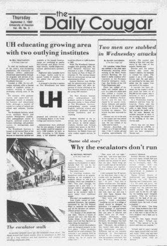 The Daily Cougar. Vol. 49, No. 3, September 2, 1982.
