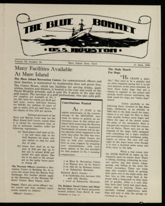 The Blue Bonnet, Vol. 6, No. 10, June 11, 1938