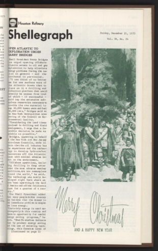 Shellegraph, Vol. 38, No. 34, December 21, 1973