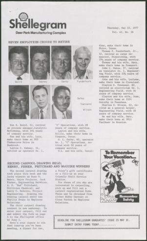 Shellegram, Vol. 42, No. 16, May 12, 1977