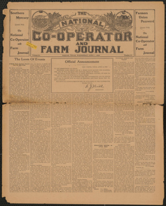 The National Co-Operator and Farm Journal, Vol. 29, No. 25, April 1, 1908