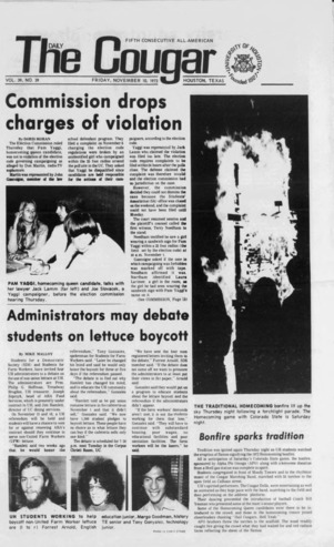 The Daily Cougar. Vol. 39, No. 39, November 10, 1972.