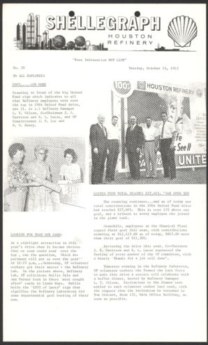 Shellegraph, No. 20, October 15, 1963 
