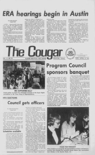 The Daily Cougar. Vol. 41, No. 98, April 15, 1975.