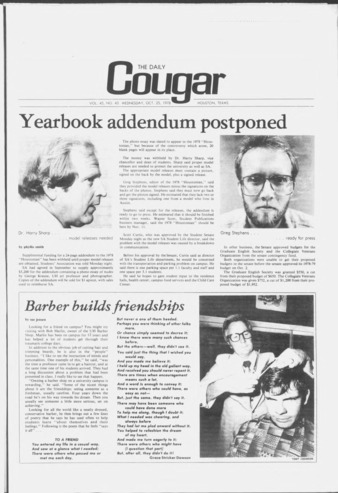 The Daily Cougar. Vol. 45, No. 43, October 25, 1978.