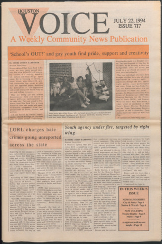 Houston Voice, No. 717, July 22, 1994