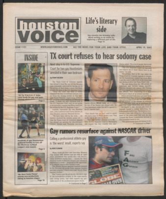 Houston Voice, No. 1121, April 19, 2002