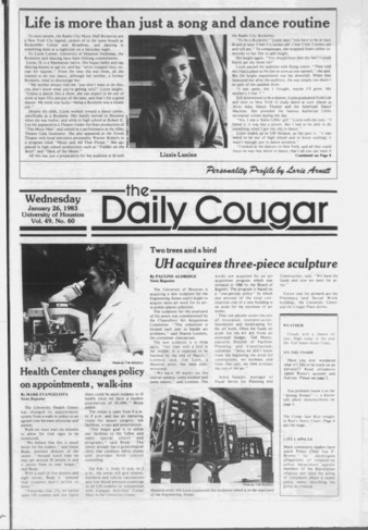 The Daily Cougar. Vol. 49, No. 60, January 26, 1983.