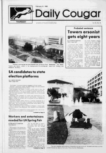 The Daily Cougar. Vol. 51, No. 78, February 21, 1985.