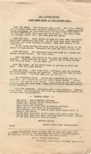 Be A Hoover Helper, Hang These Rules On Your Kitchen Hook